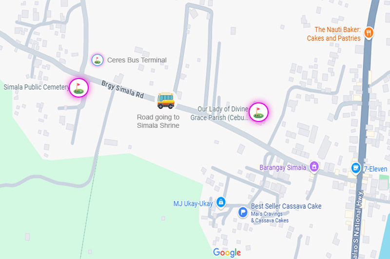 vicinity map simala